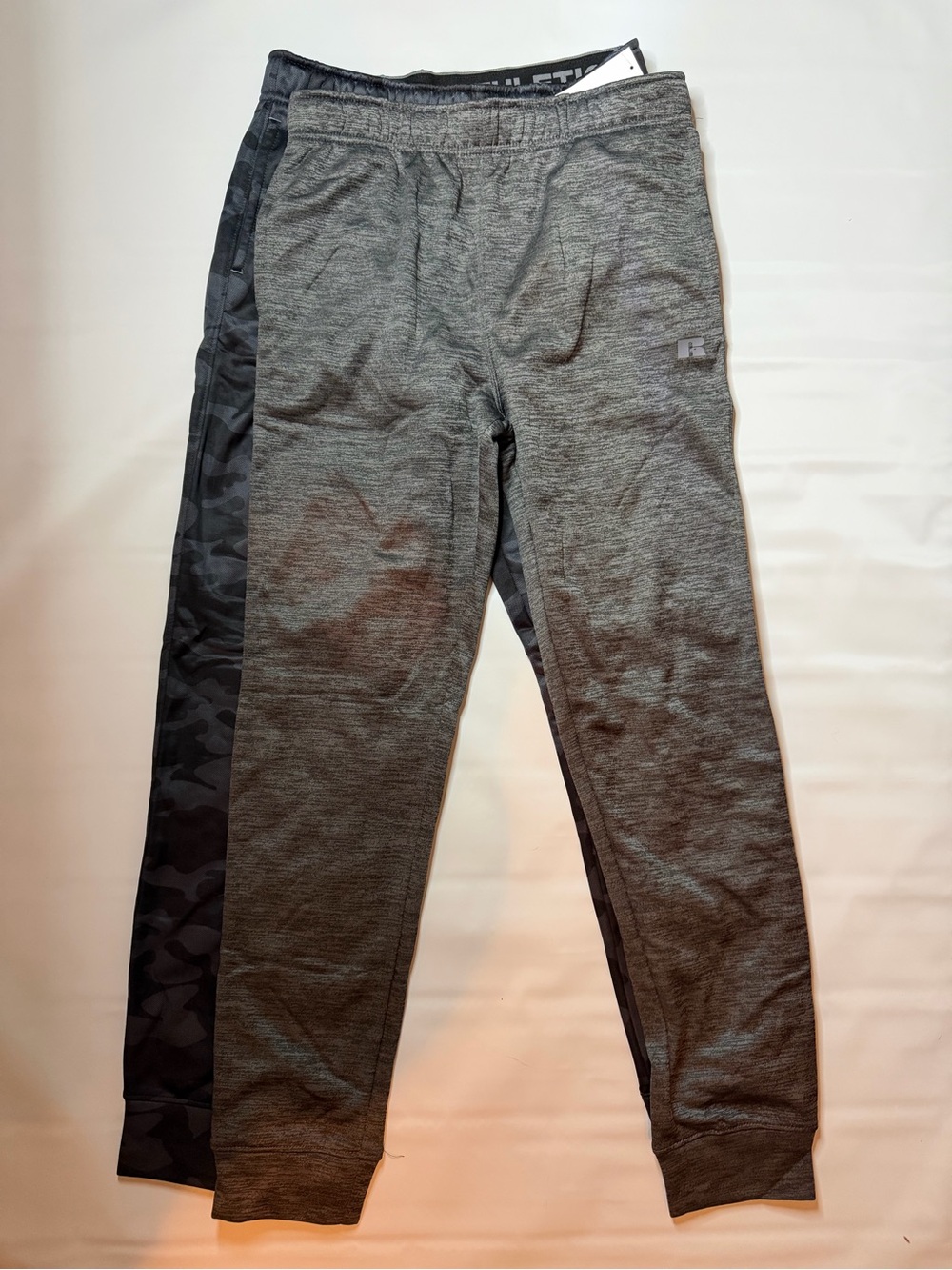 Boys Athletic Jogger Pants 2-Pack - Gray / Camouflage Size L 14/16